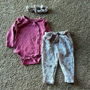 Adorable pink/purple set